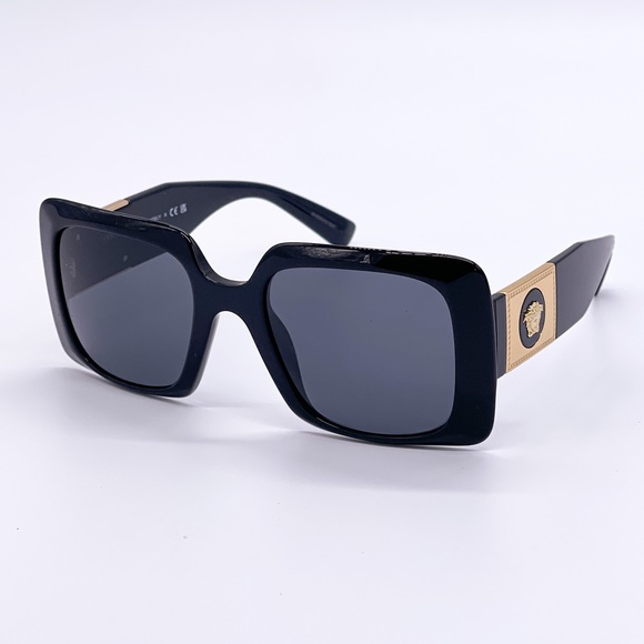 NEW VERSACE MOD 4405 GB1/87 SQUARE WOMEN SUNGLASSES VERSACE VE4405 BLACK - Picture 3 of 9